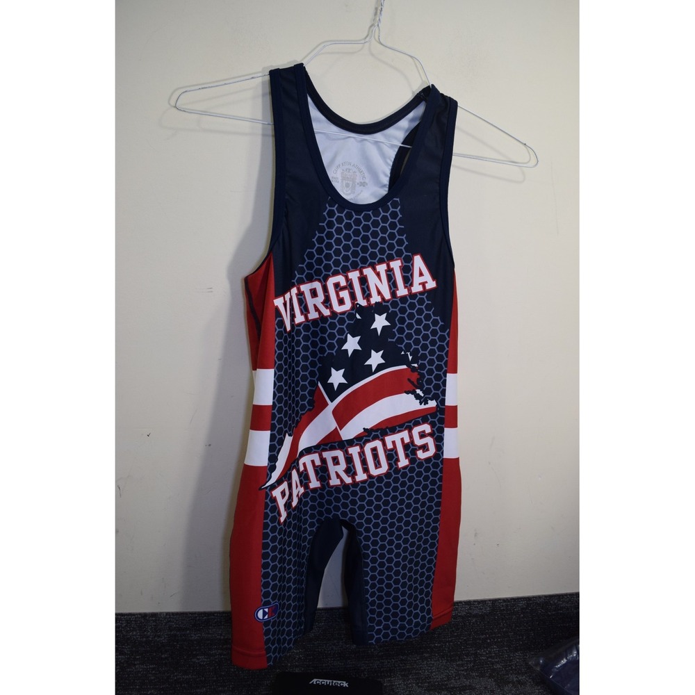 Virginia PATRIOTS Wrestling Club Manassa VA Cliff Keen Singlet MENS S Honey Comb